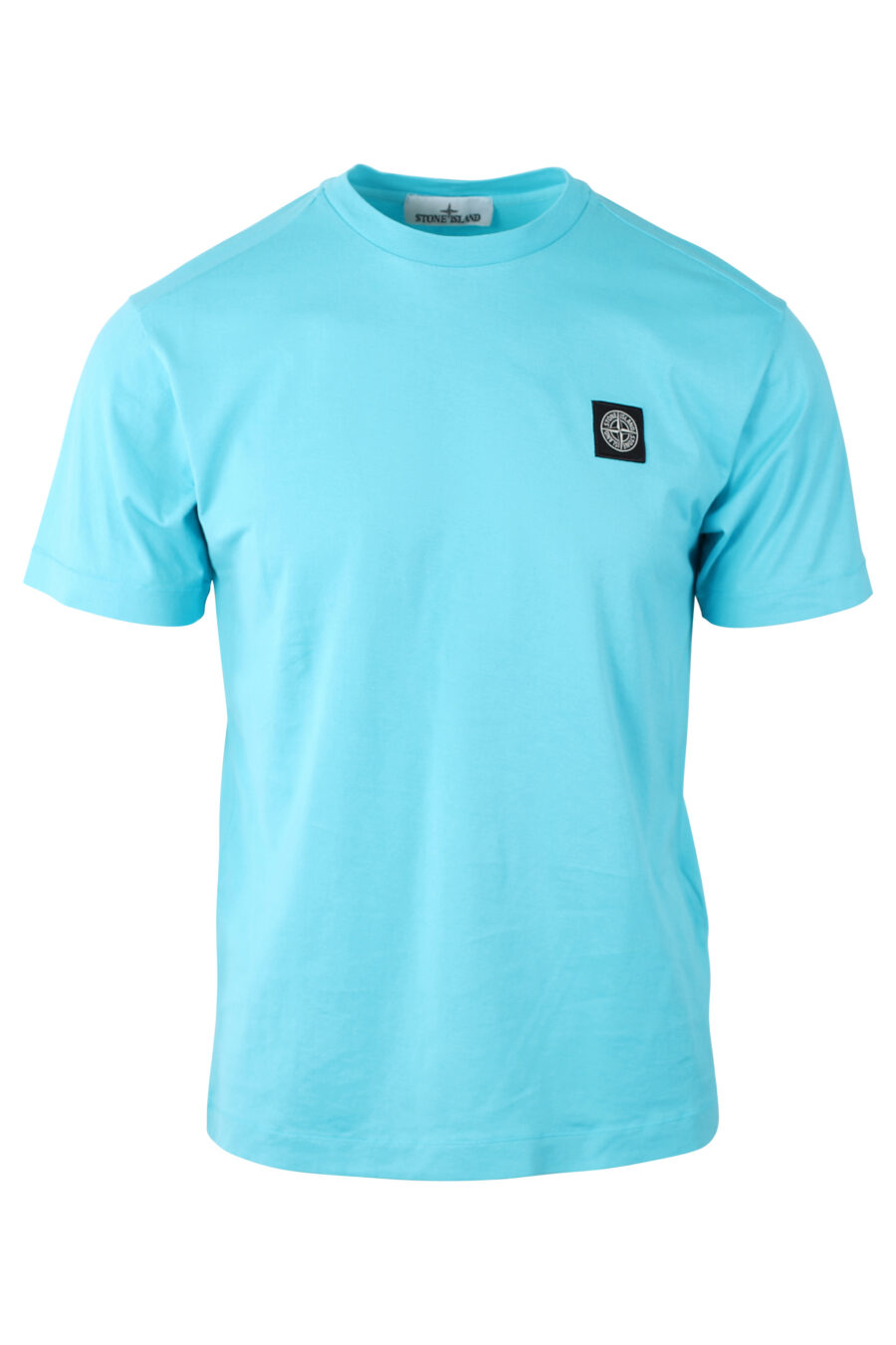 T-shirt turquoise avec mini patch logo noir - IMG 1170