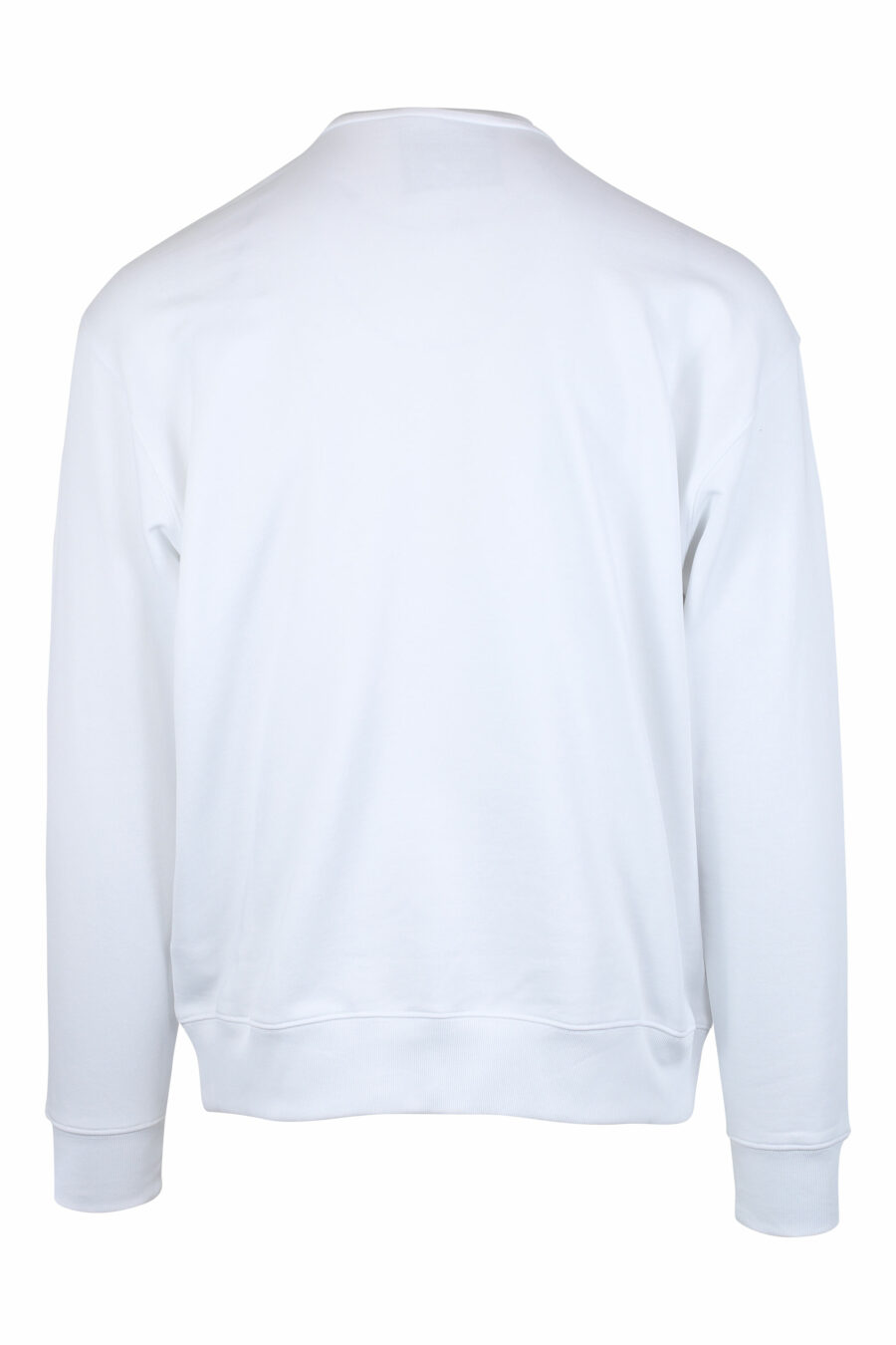 White sweatshirt with monochrome bear maxilogo - IMG 1363