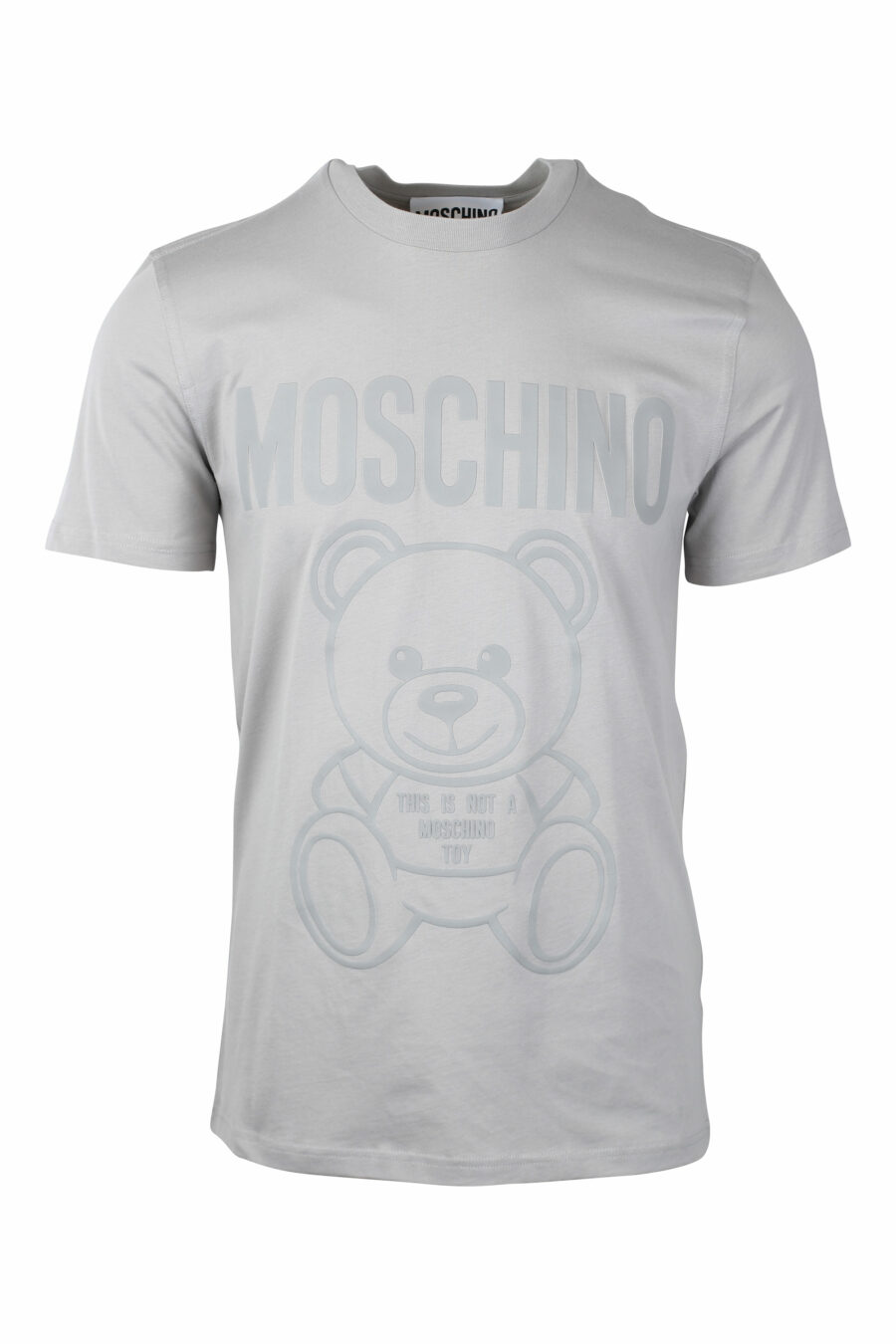 Graues T-Shirt mit monochromem Bären-Maxilogo - IMG 1397