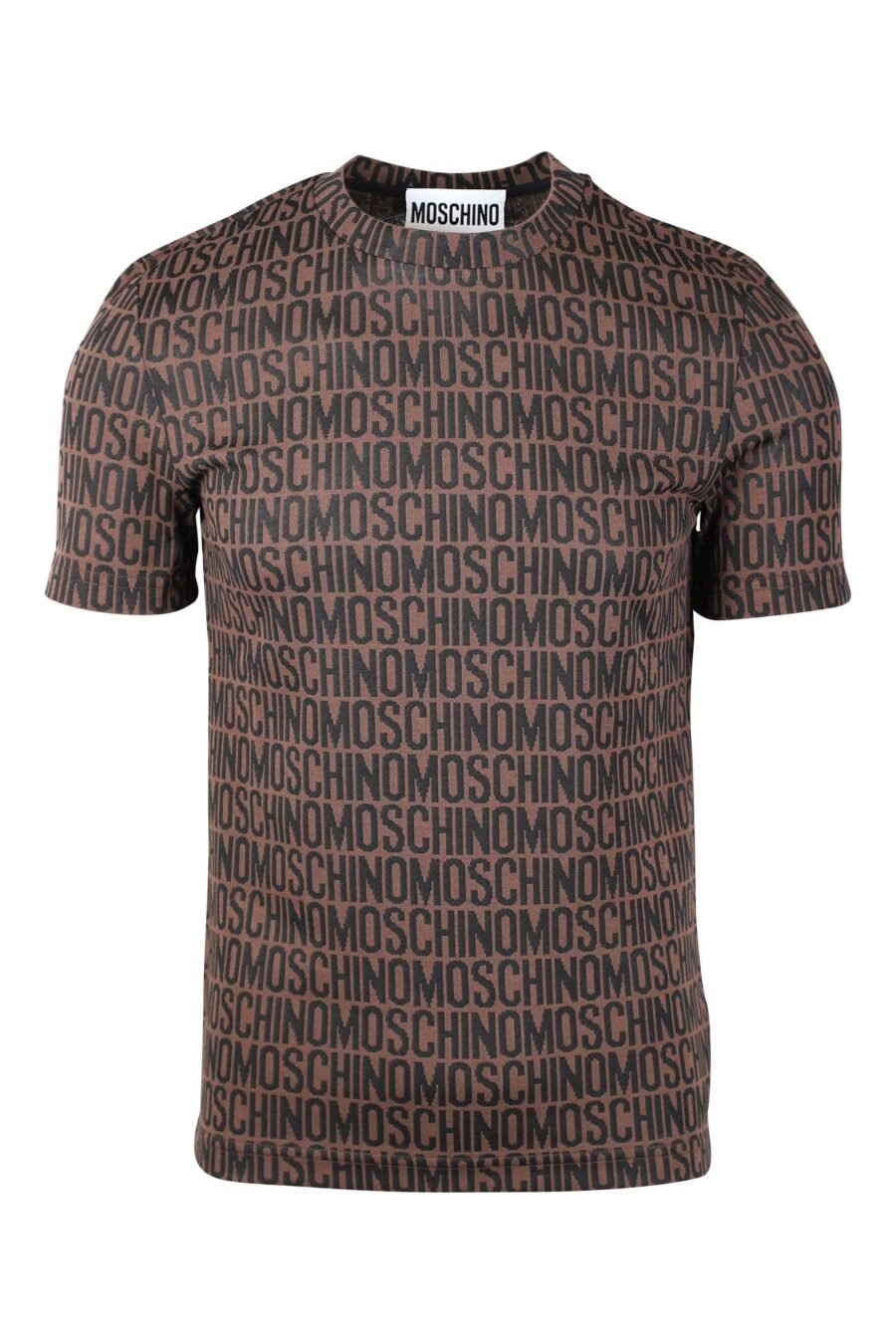 Camiseta marrón "all over logo" negro - IMG 1434
