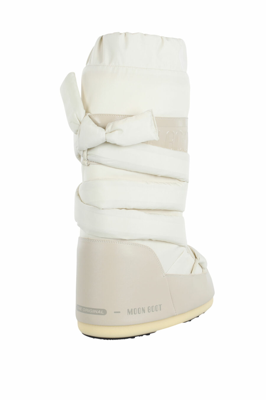 Botas blancas de nieve con nudo y logo monocromático - IMG 1563