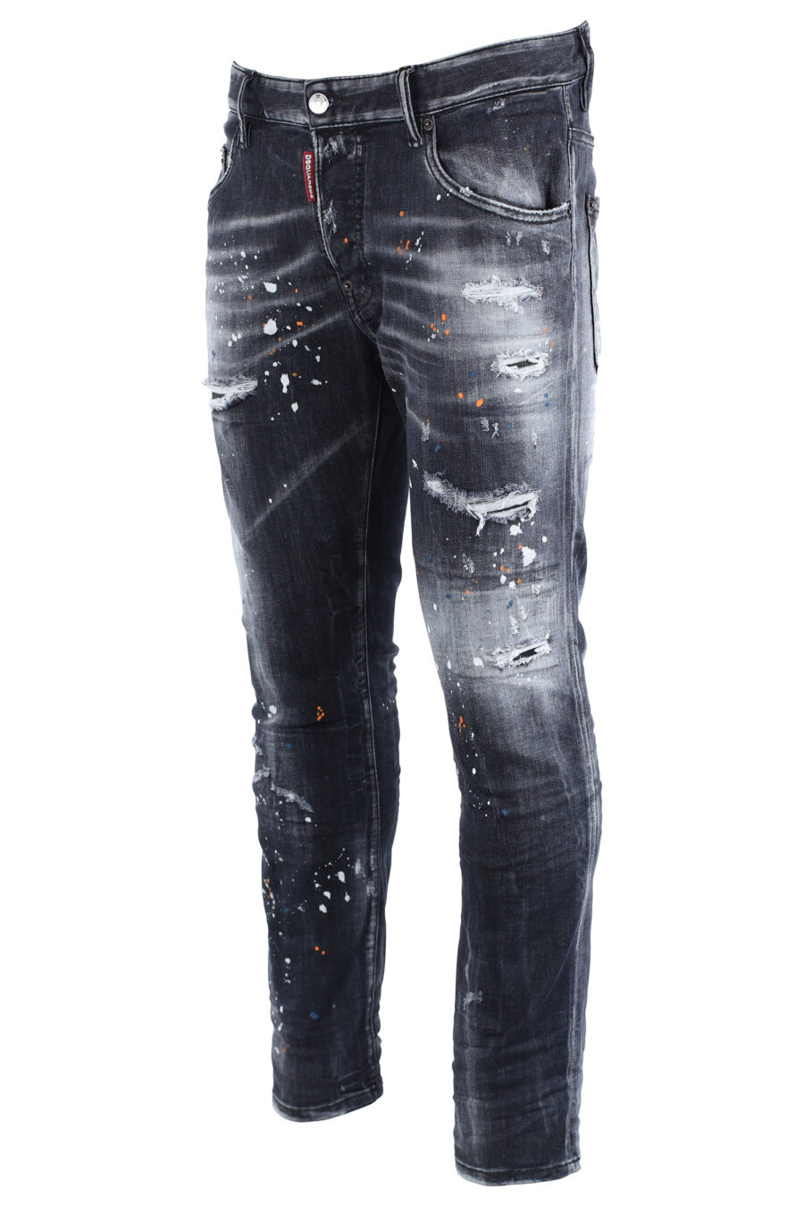 Pantalón vaquero negro "skater jean" desgastado con rotos - IMG 1609