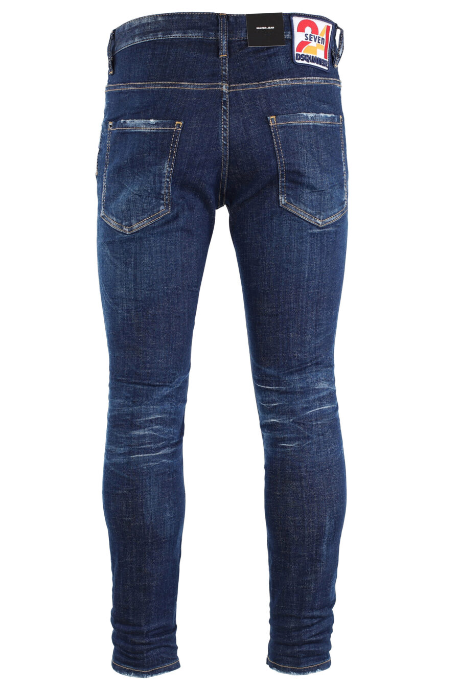 Pantalon en denim "24 seven skater jean" bleu semi-usé - IMG 1618