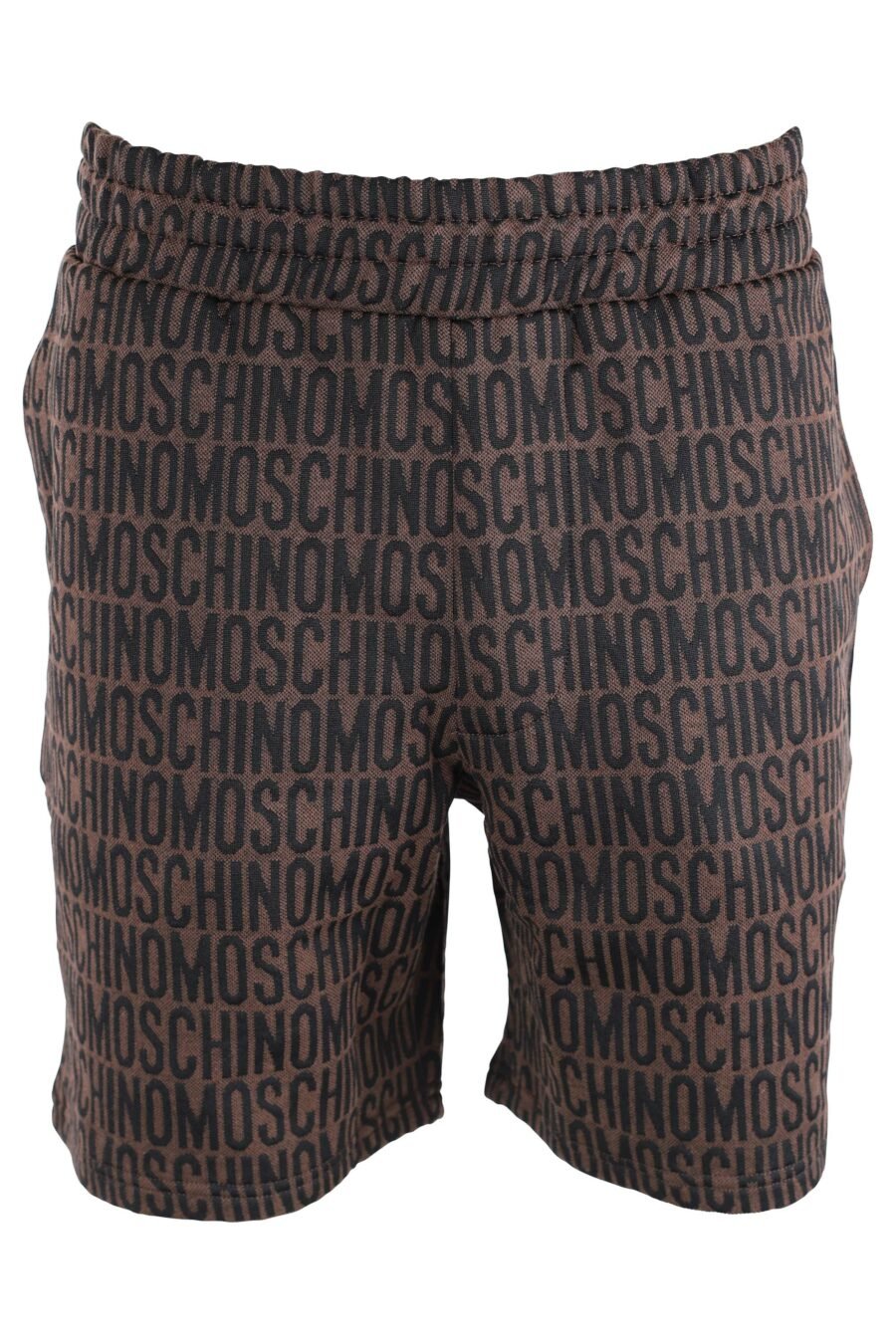 Pantalón corto marrón "all over logo" negro - IMG 1637