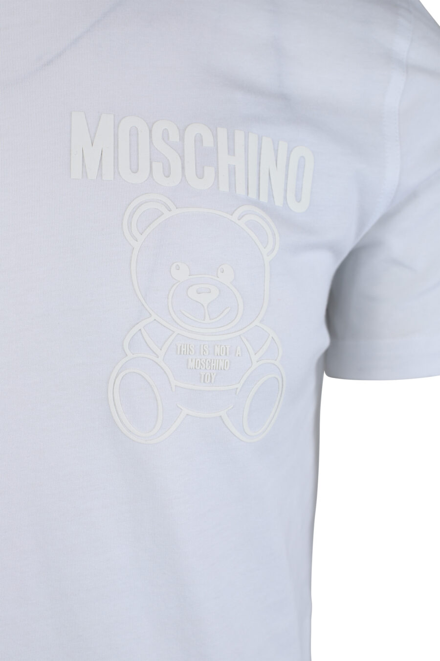 T-shirt branca com minilogo de urso monocromático - IMG 1652