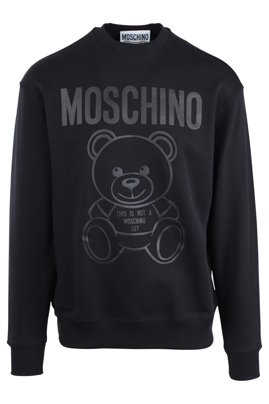 Black sweatshirt with monochrome rubber bear maxilogo - IMG 1666