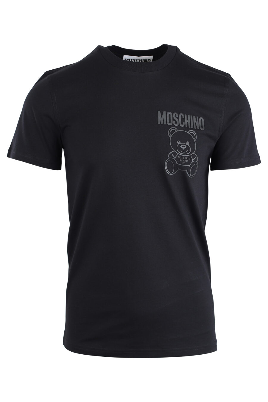 T-shirt preta com minilogo de urso monocromático - IMG 1669