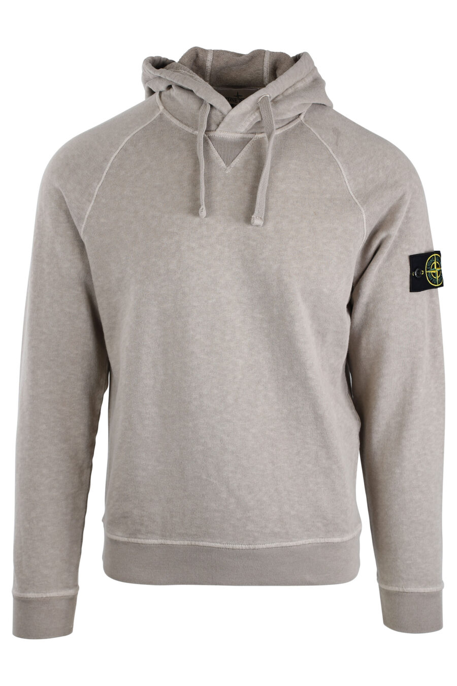 Beige sweatshirt with patch - IMG 1689