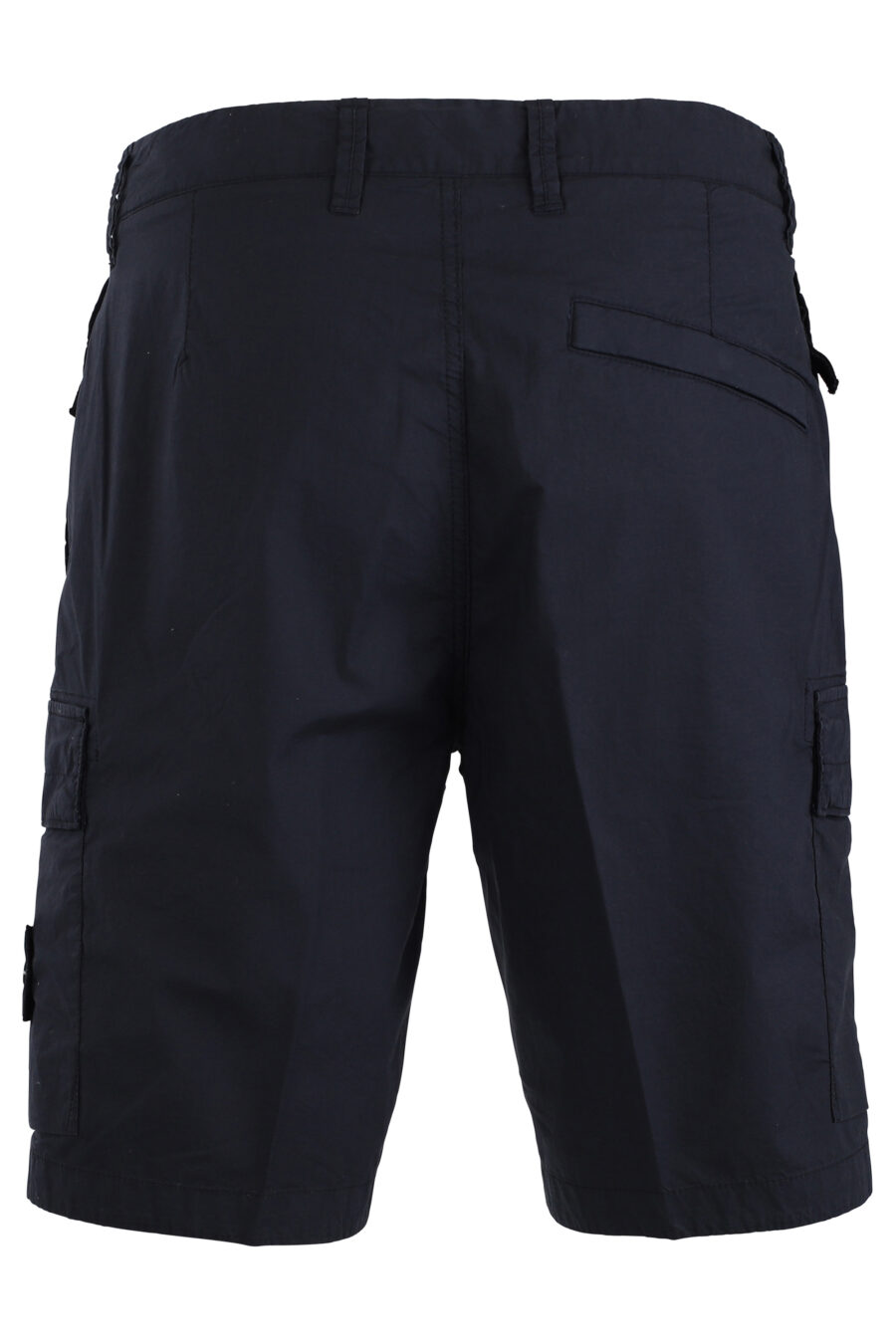 Pantalón corto midi azul estilo cargo - IMG 1698