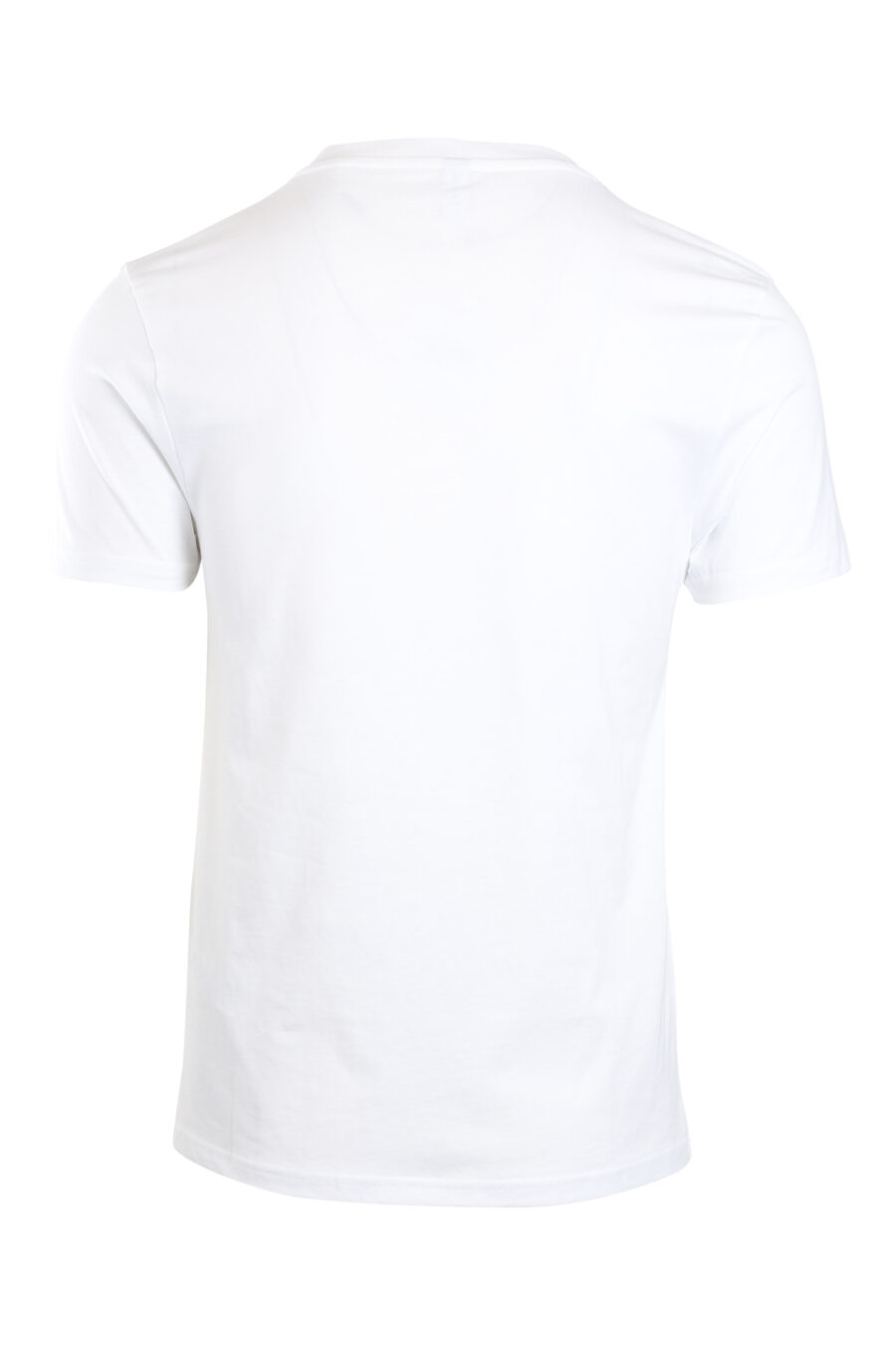 Camiseta blanca con logo en banda en hombros - IMG 2155
