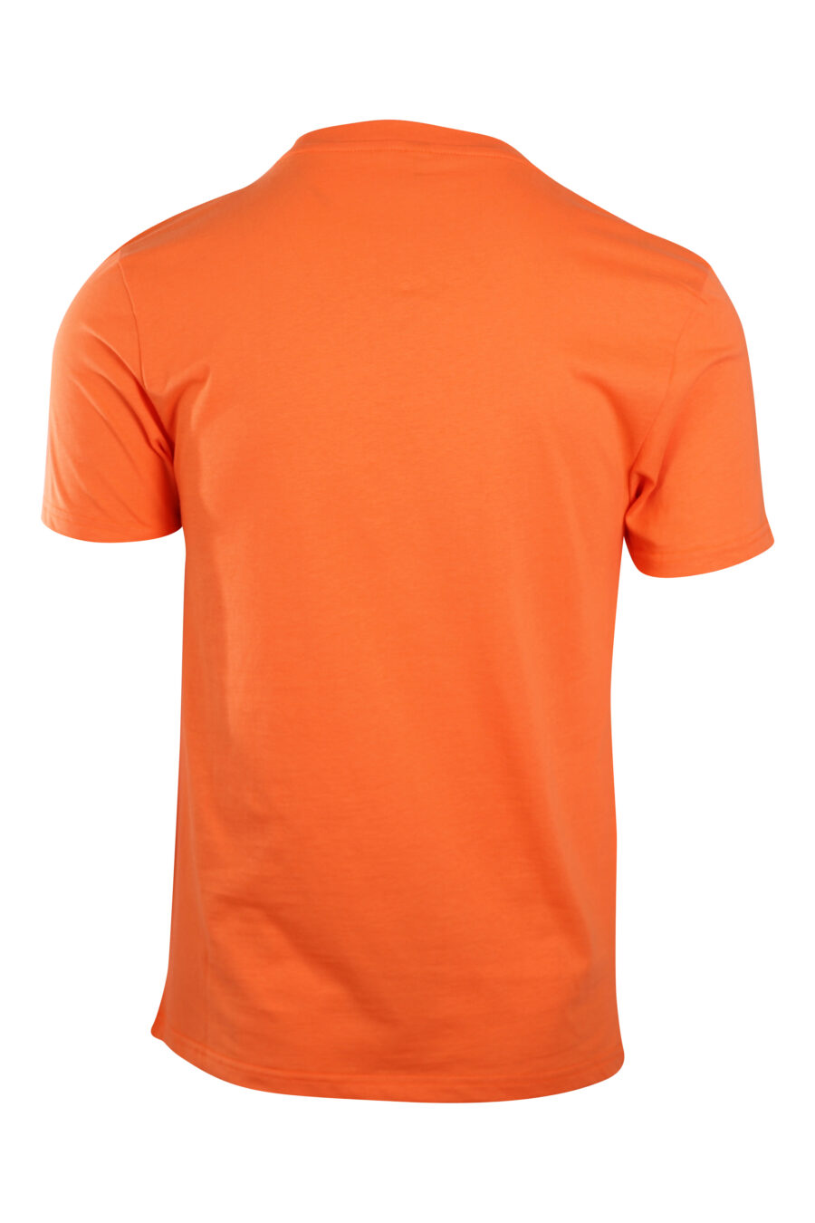 Camiseta naranja con logo en banda en hombros - IMG 2198
