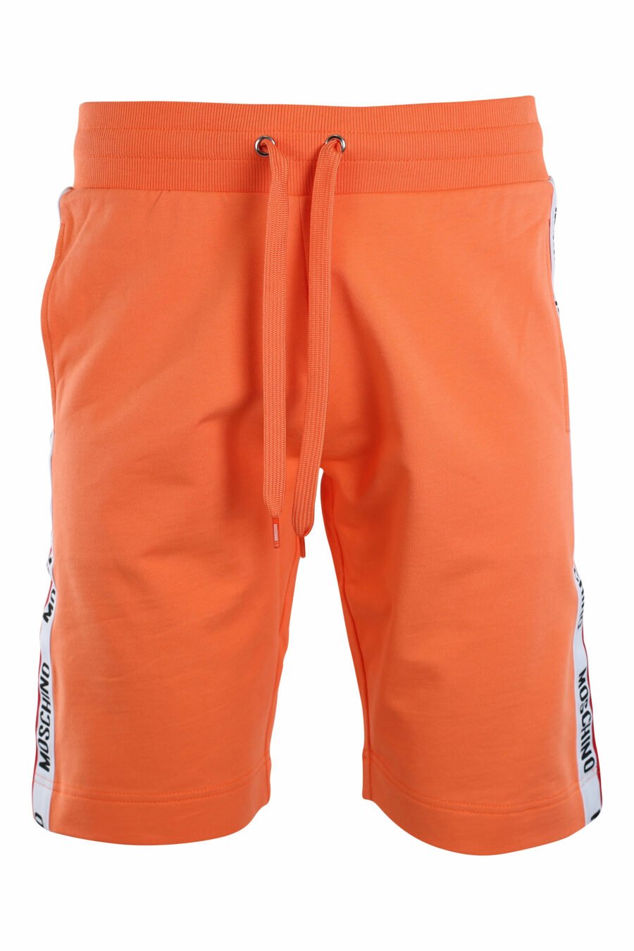 Pantalón de chándal corto naranja con logo en banda laterales - IMG 2209
