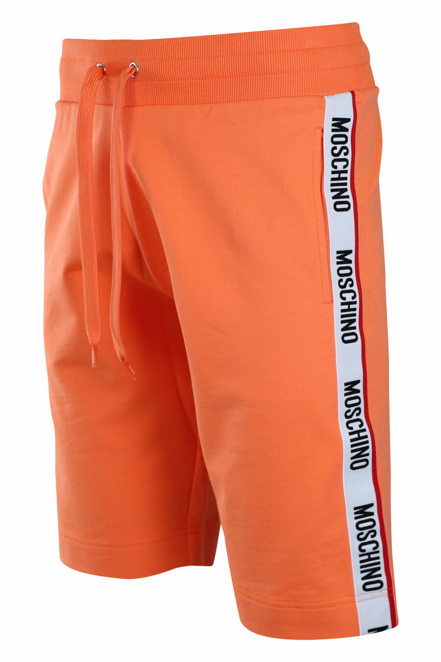 Pantalón de chándal corto naranja con logo en banda laterales - IMG 2210