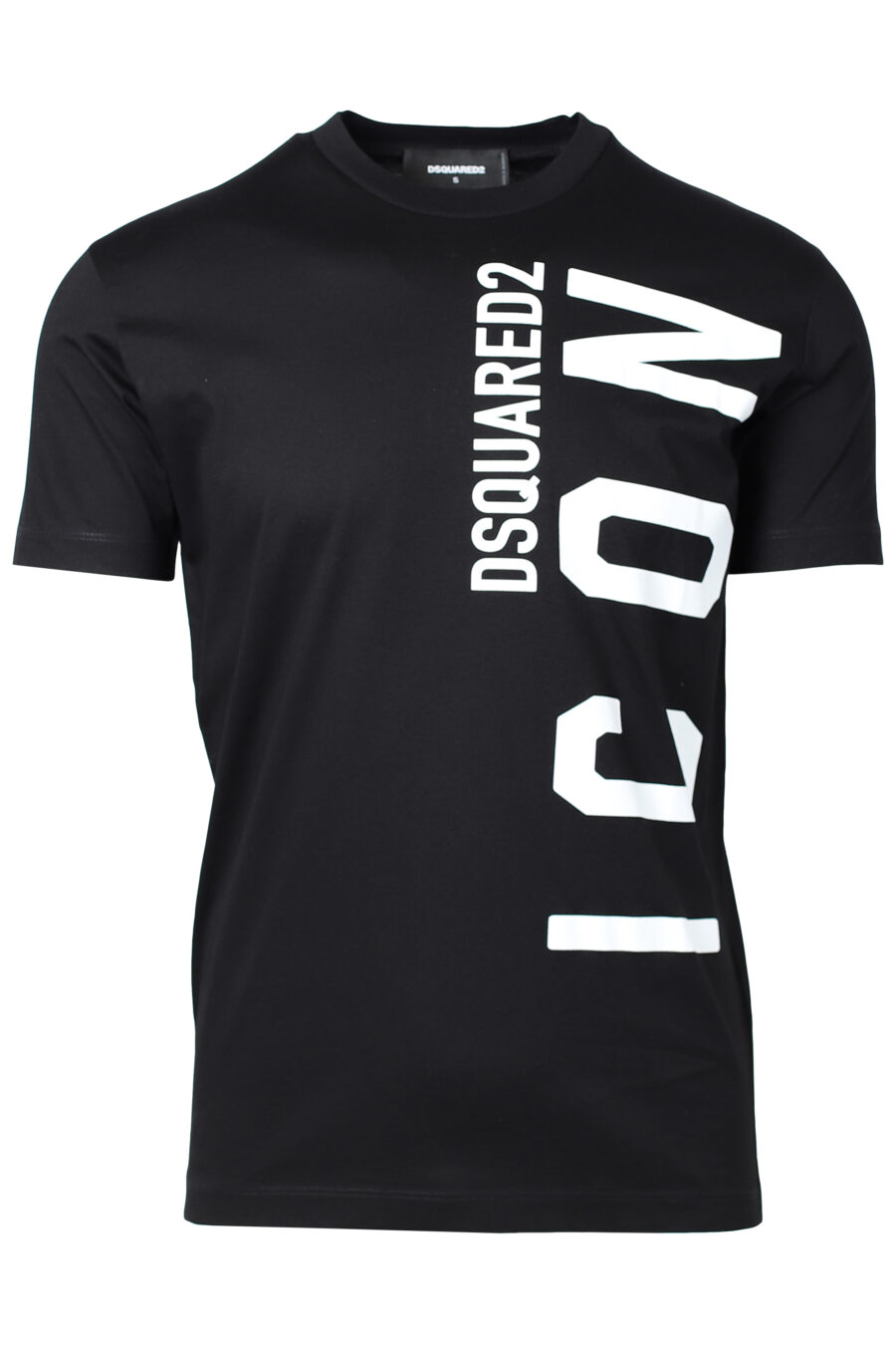 Schwarzes T-Shirt mit weißem vertikalen Maxilogo - IMG 2214