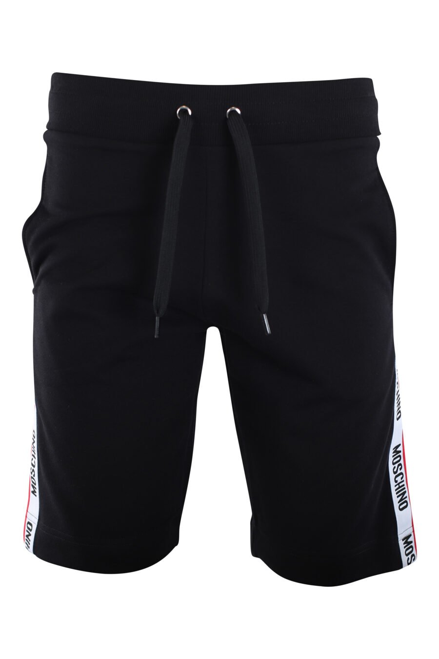 Pantalón de chándal corto negro con logo en banda laterales - IMG 2234