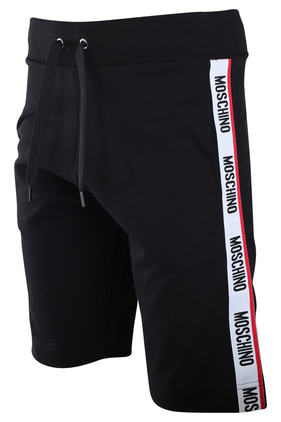 Pantalón de chándal corto negro con logo en banda laterales - IMG 2236