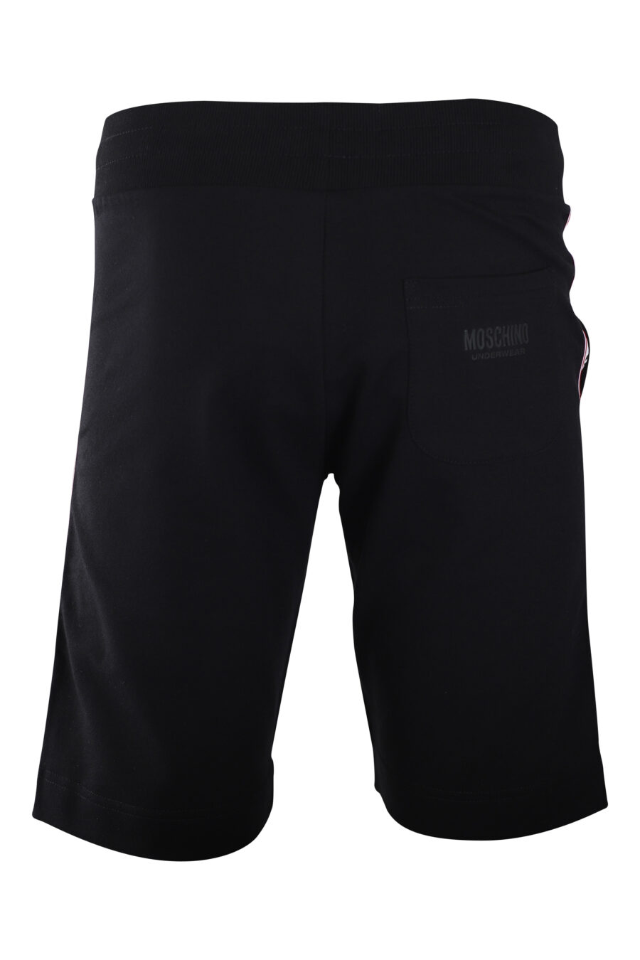 Pantalón de chándal corto negro con logo en banda laterales - IMG 2237
