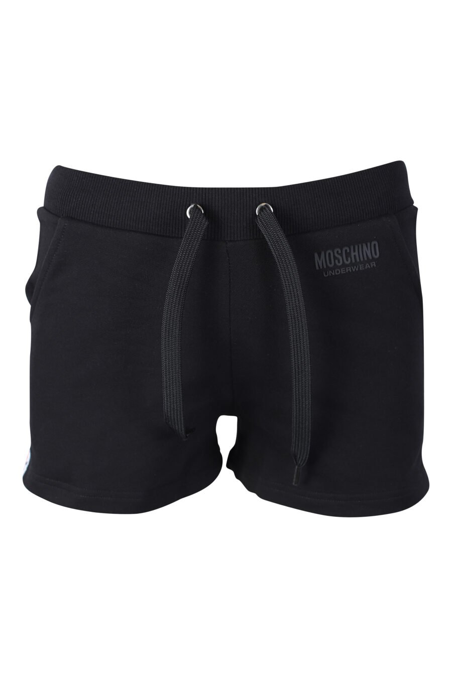 Pantalón de chándal negro corto con logo en cinta lateral - IMG 2292
