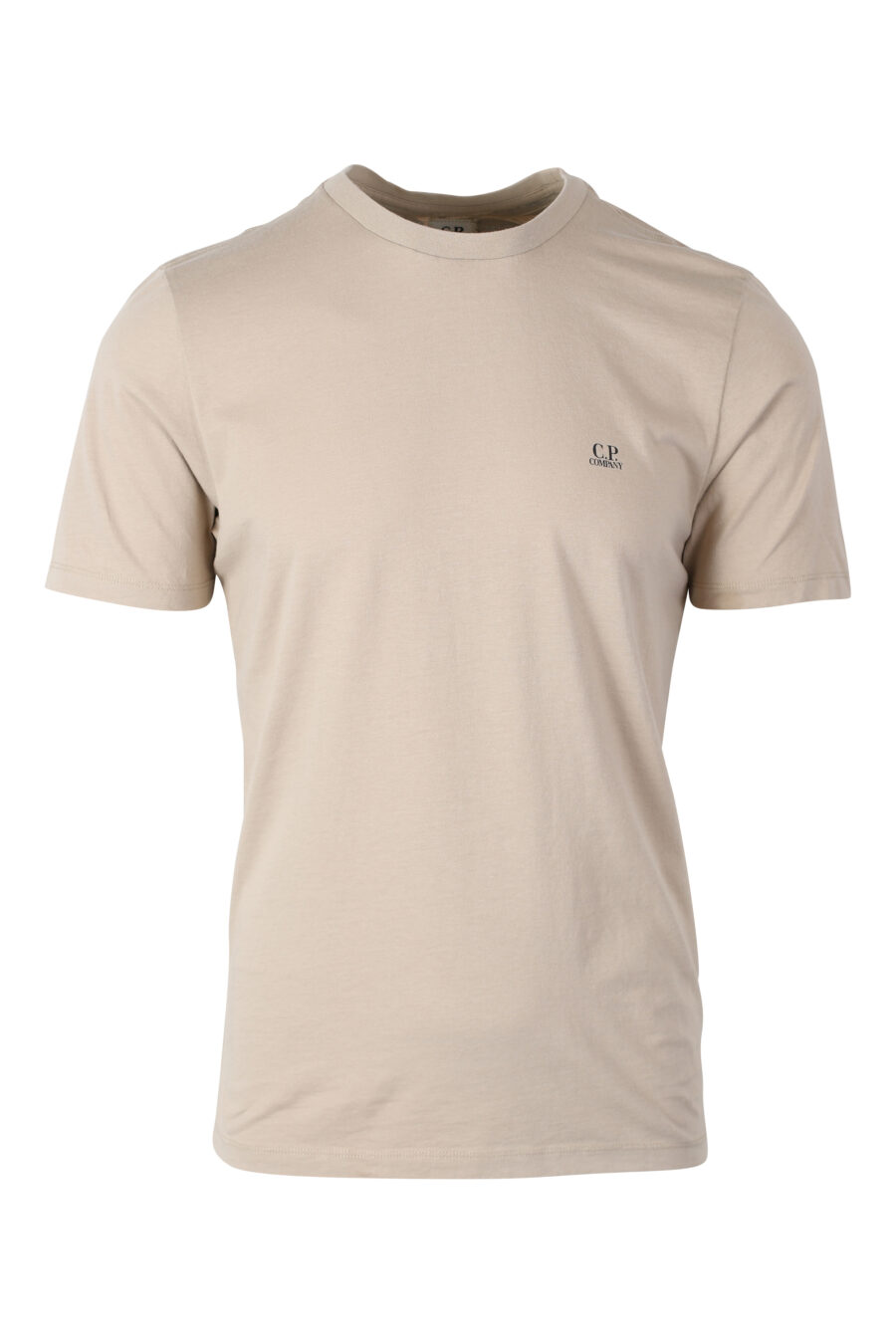 Camiseta marrón claro con minilogo parche y estampado atrás - IMG 2391