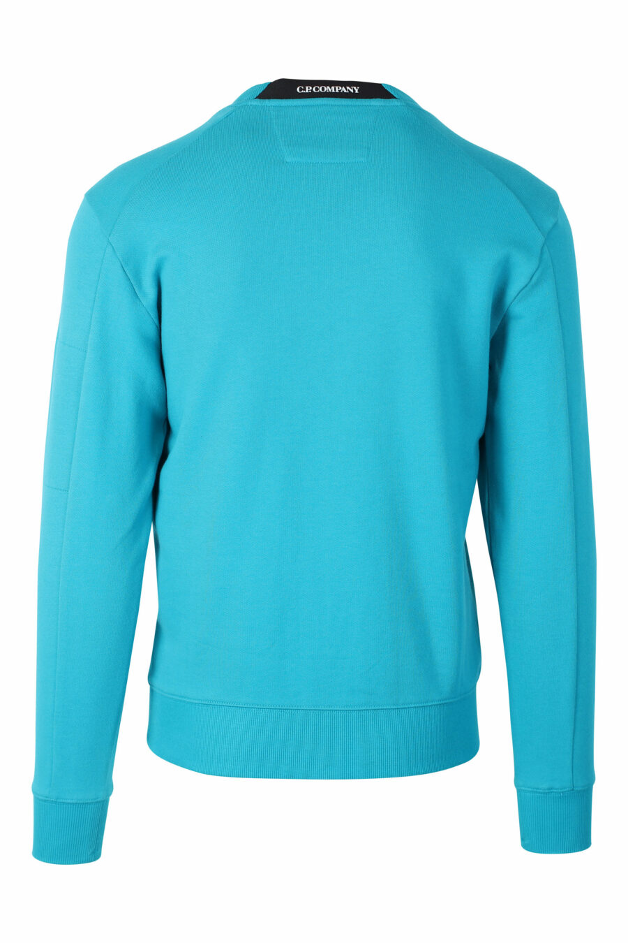 Sweat-shirt turquoise avec mini-logo circulaire sur le côté - IMG 2394