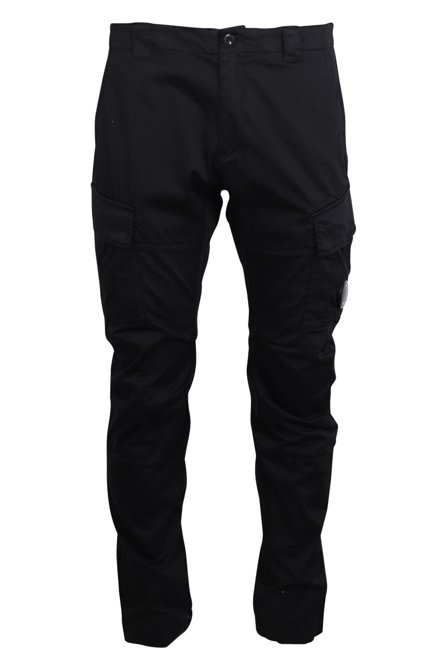 Black cargo trousers with circular mini-logo - IMG 2464