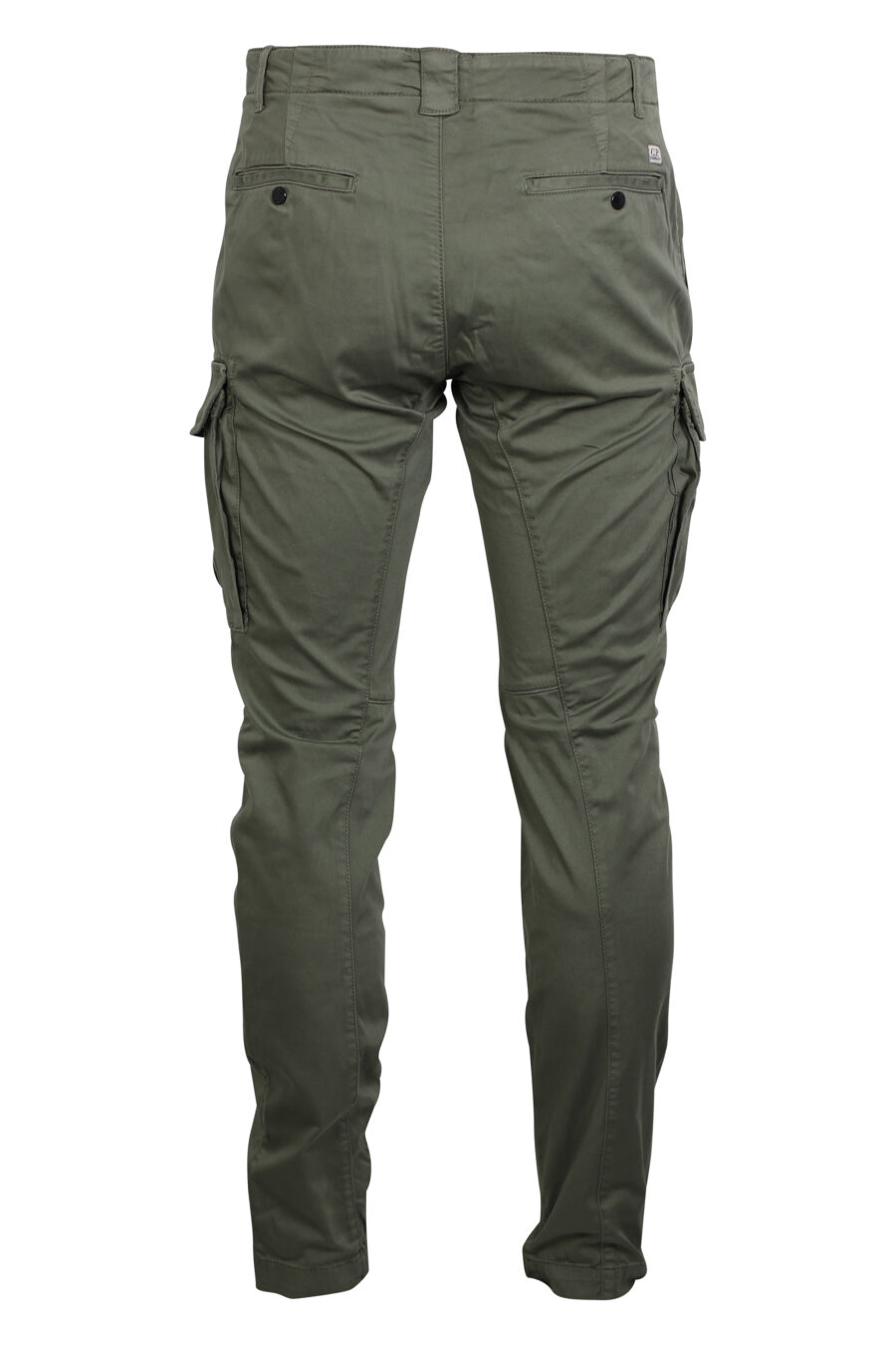 Pantalon cargo vert militaire avec mini-logo circulaire - IMG 2486