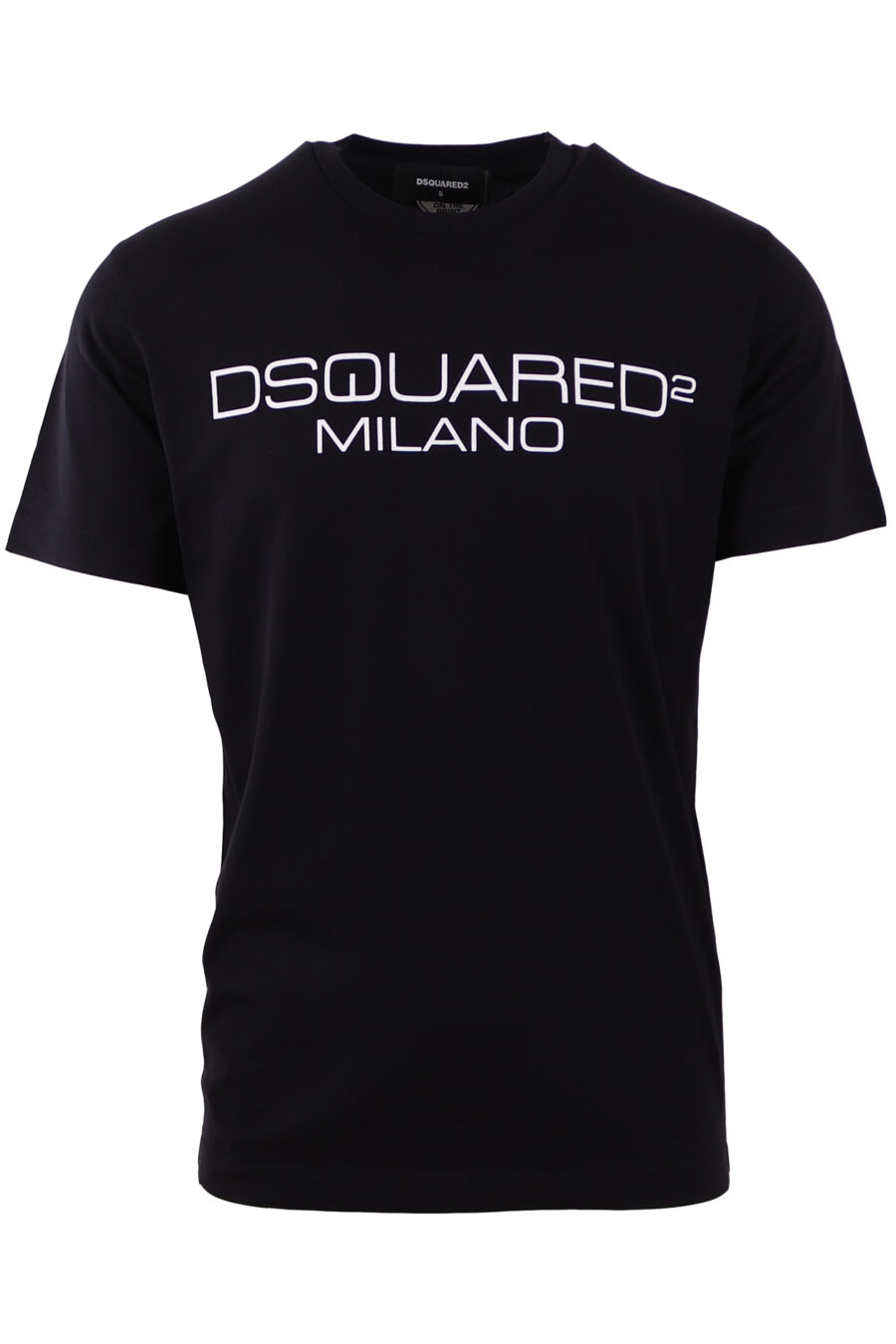 T-shirt preta com maxilogo "milano" - IMG 3580