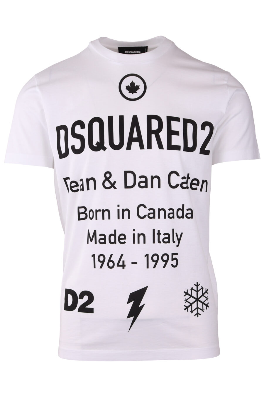 T-shirt blanc avec texte maxilogo "dean and dan caten" - IMG 8979