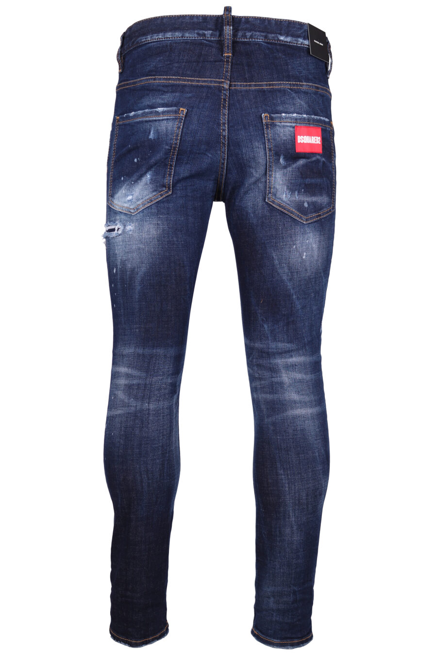 Pantalón vaquero "Skater" azul oscuro semiroto con detalle rojo - IMG 9292 1