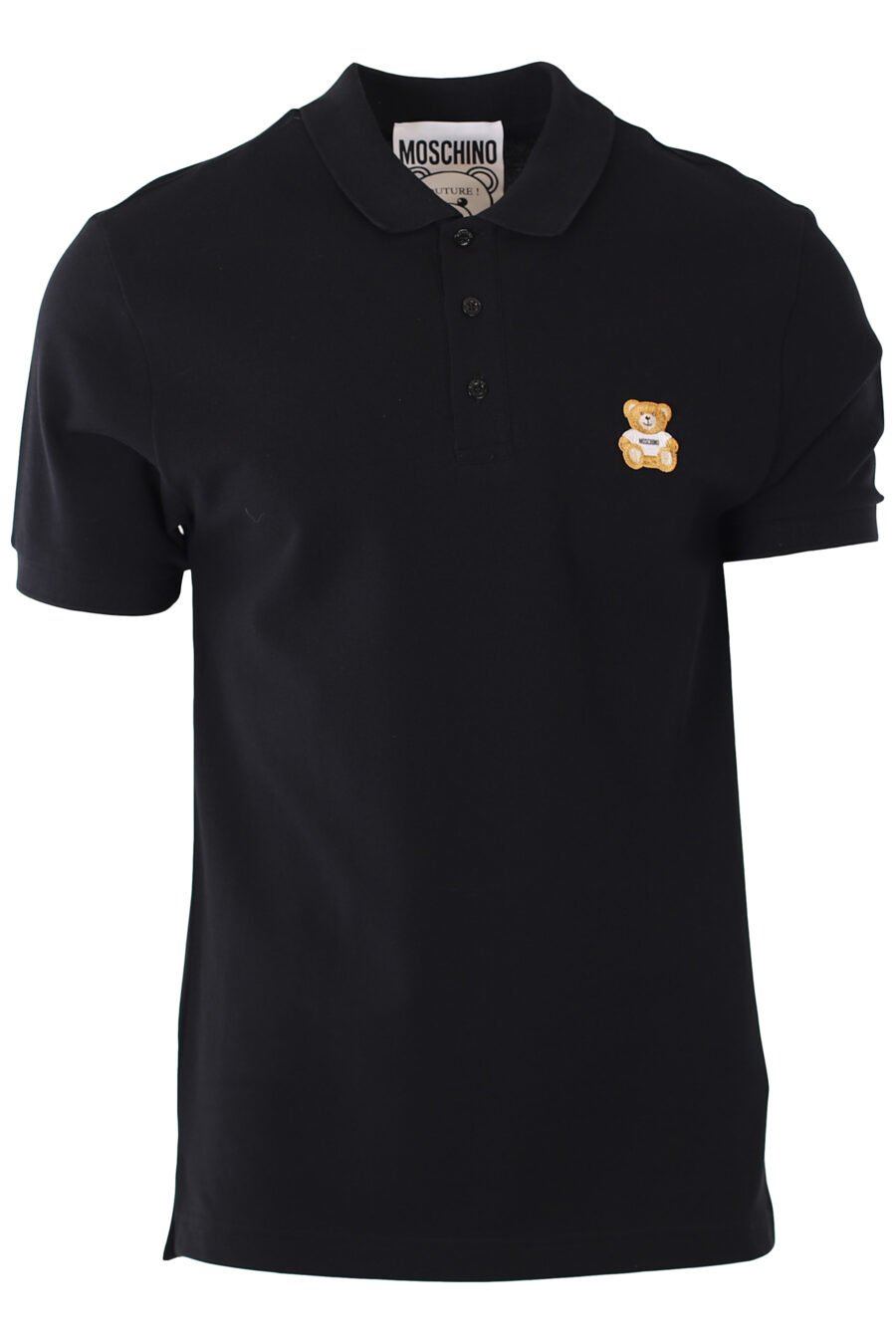Schwarzes Poloshirt mit gesticktem Bären-Mini-Logo - IMG 9348