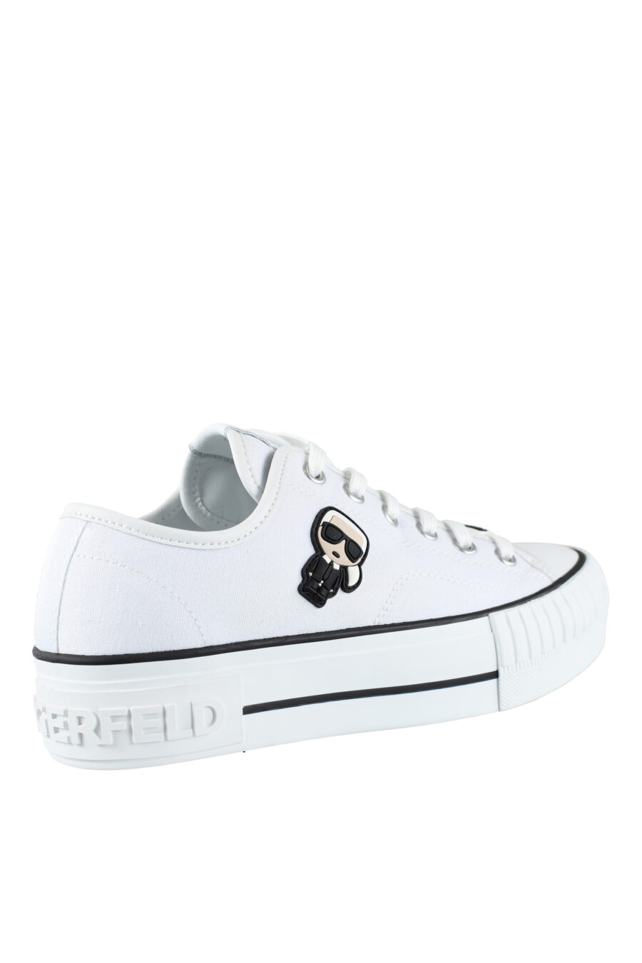 White converse style trainers with rubber "karl" logo - IMG 9563