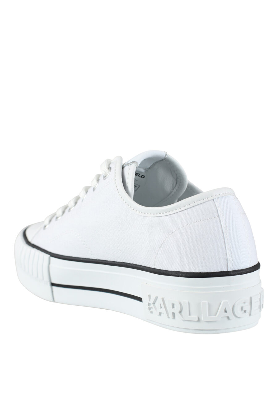 White converse style trainers with rubber "karl" logo - IMG 9564