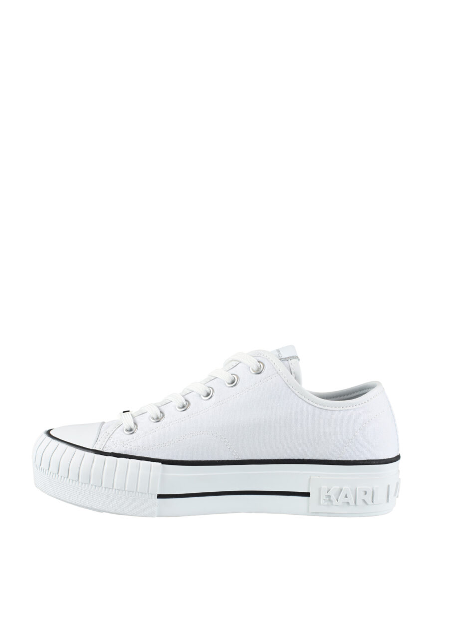 White converse style trainers with rubber "karl" logo - IMG 9565