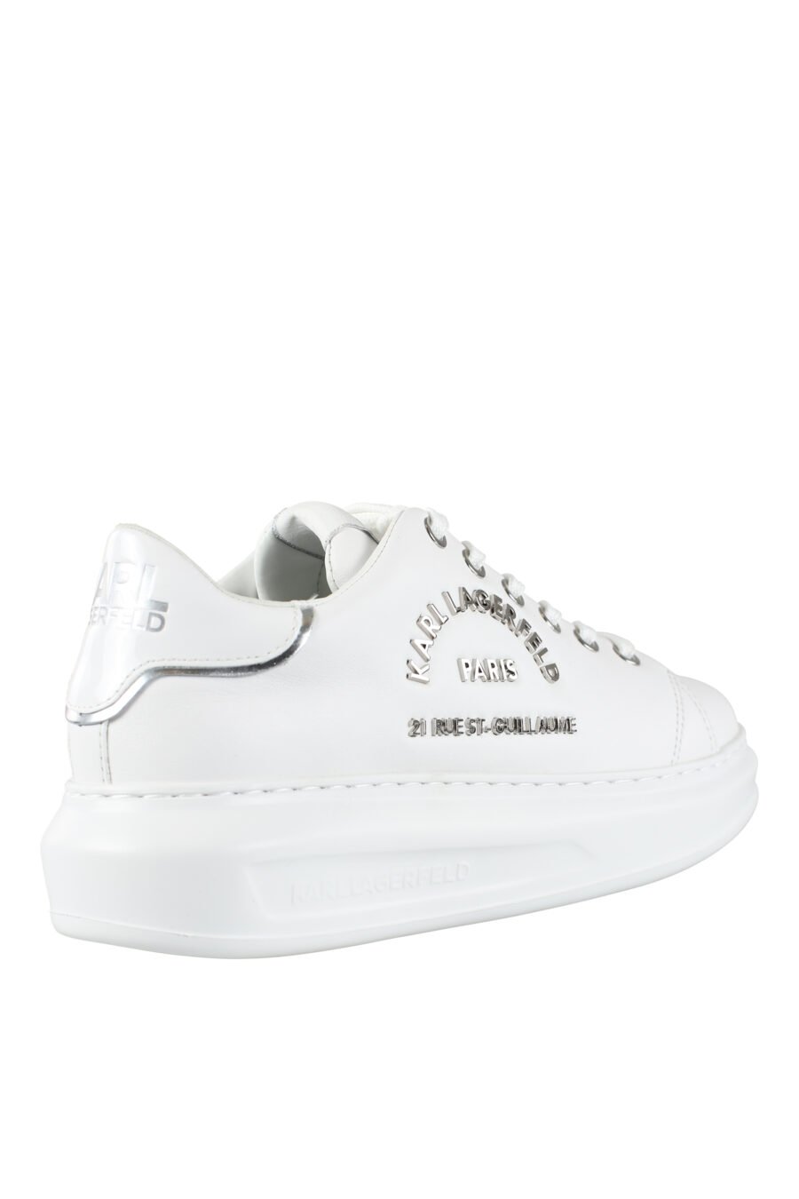 Zapatillas blancas con logo lettering "rue st guillaume" plateado - IMG 9567 1