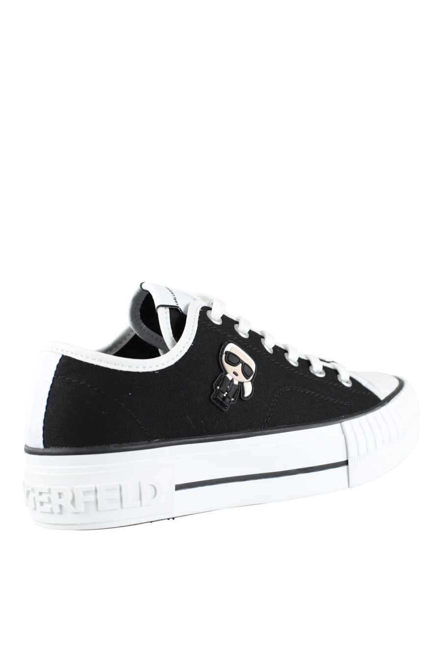 Black converse style trainers with rubber "karl" logo - IMG 9577