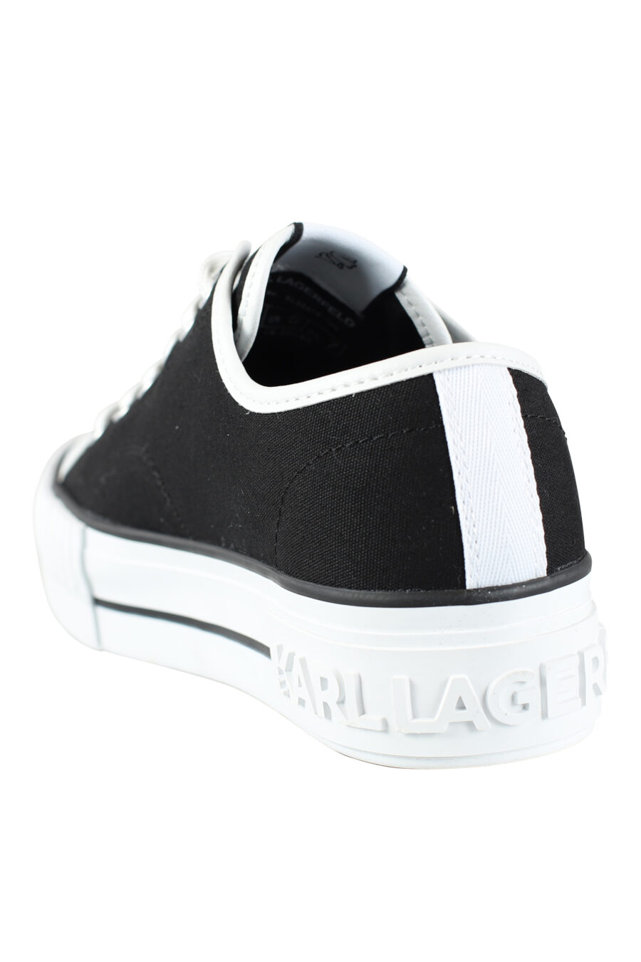 Black converse style trainers with rubber "karl" logo - IMG 9578