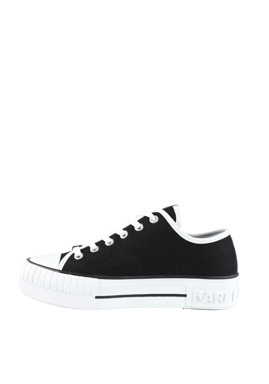 Black converse style trainers with rubber "karl" logo - IMG 9579