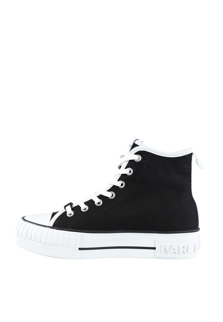 Zapatillas altas negras estilo converse con logo "karl" en goma - IMG 9584