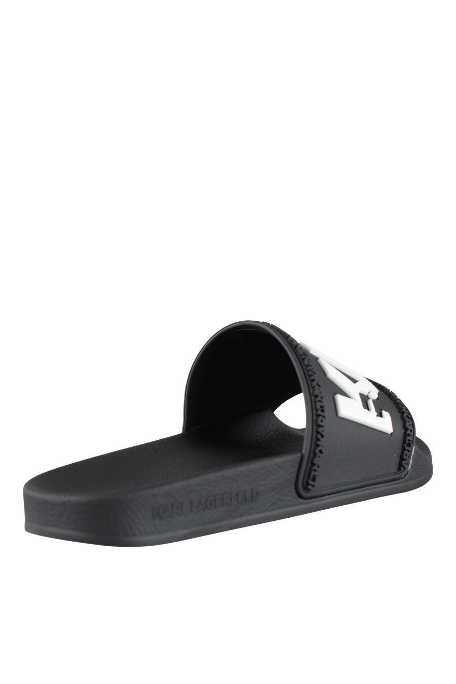 Black rubber flip flops with white maxilogo - IMG 9586