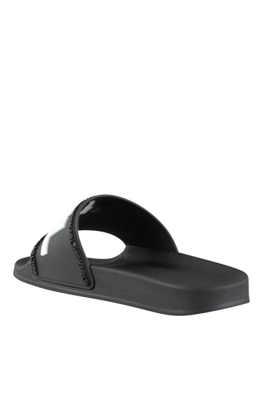 Black rubber flip flops with white maxilogo - IMG 9587