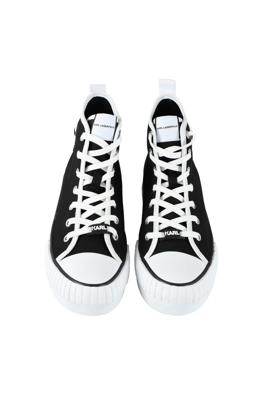 Zapatillas altas negras estilo converse con logo "karl" en goma - IMG 9613