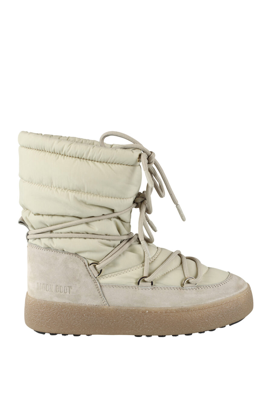 Sand coloured short snow boots with logo - IMG 9623