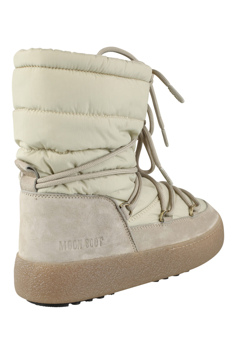 Sand coloured short snow boots with logo - IMG 9625