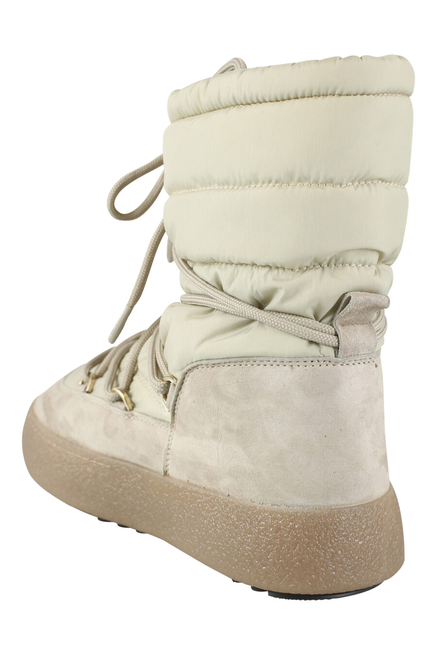 Sand coloured short snow boots with logo - IMG 9626