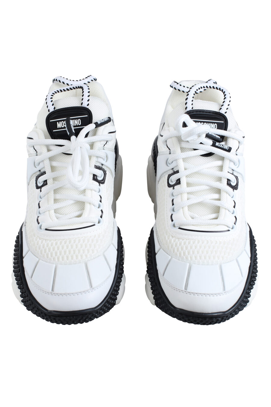 Zapatillas blancas con negro con rejilla "bolla35" - IMG 2010