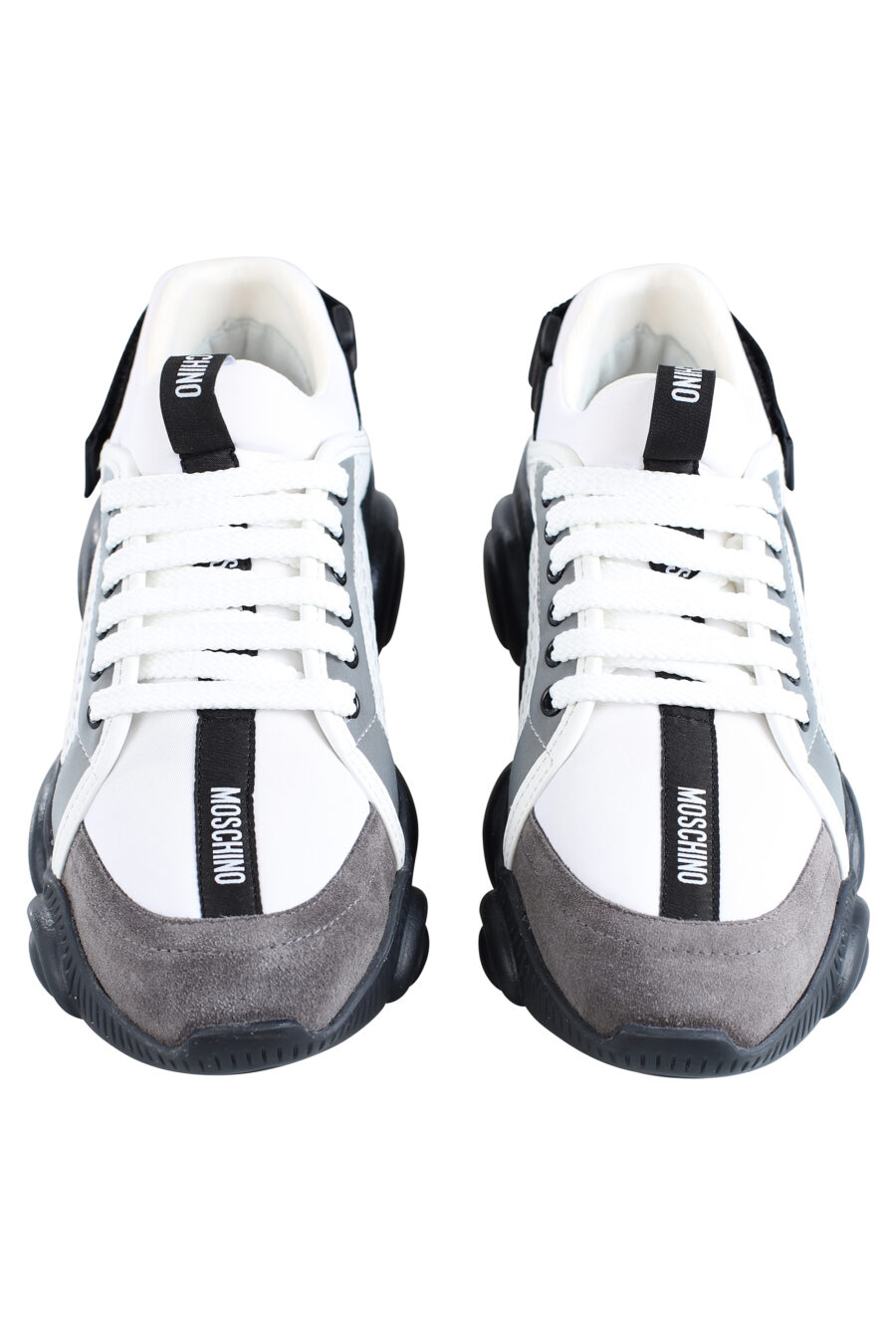 White mix trainers with reflector and velcro logo - IMG 2015