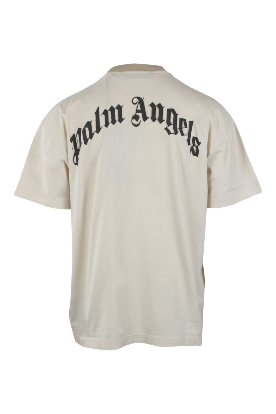 T-shirt beige avec maxilogo palmier multicolore et logo dans le dos - IMG 2594