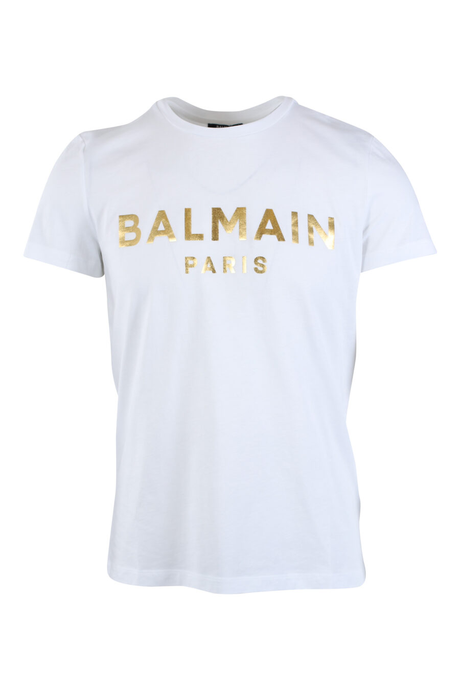Weißes T-Shirt aus Öko-Baumwolle mit goldenem Maxilogo "paris" - IMG 2611