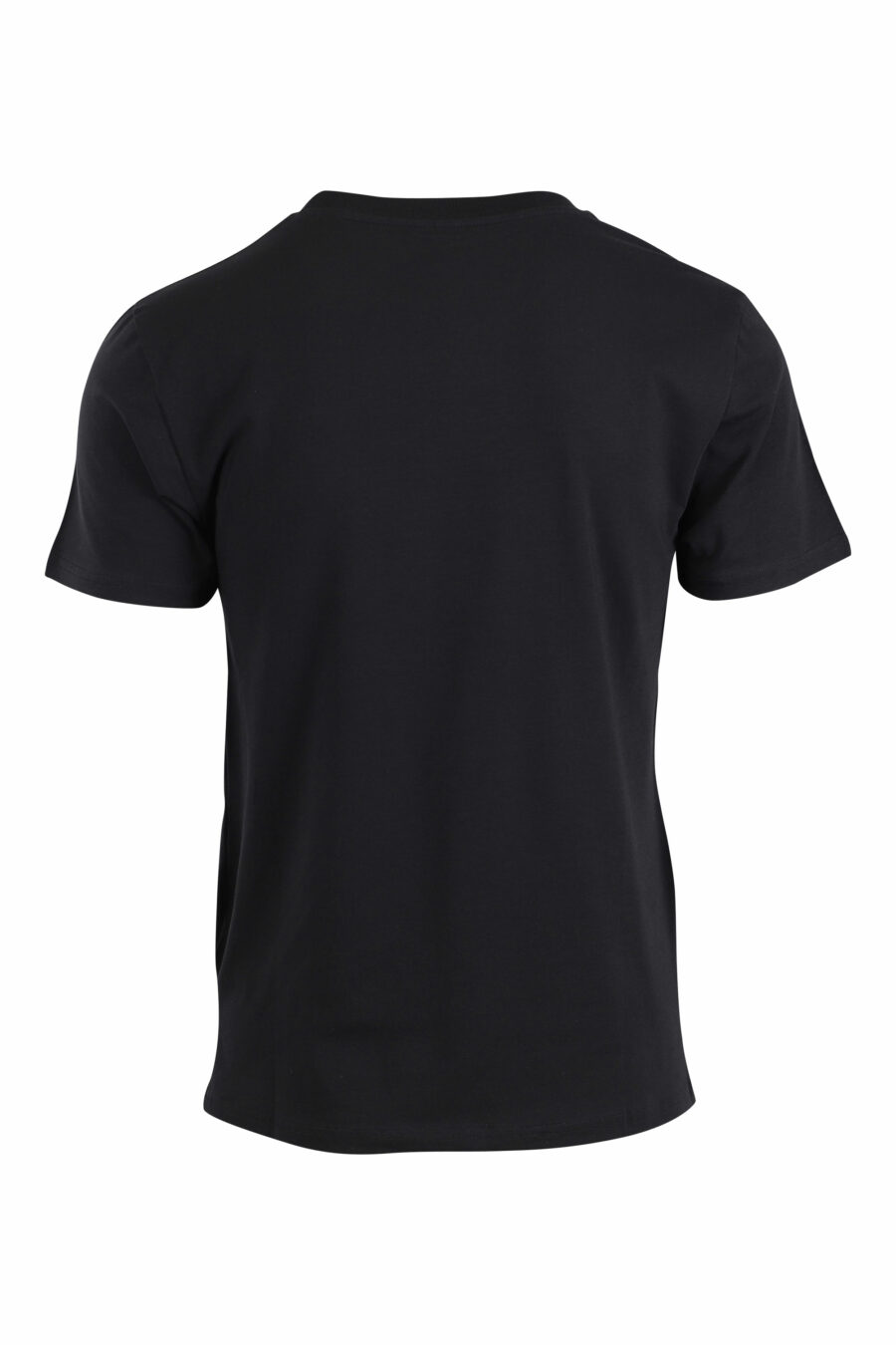 T-shirt schwarz mit kleinem goldenen Logo mit Strasssteinen - IMG 2649