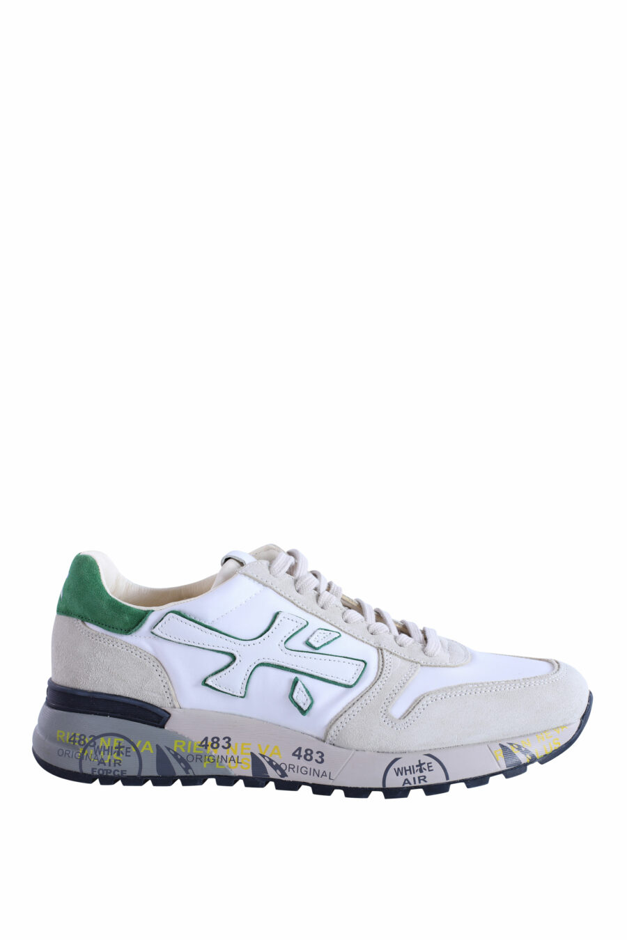 Zapatillas beige con blanco y verde "mick 6167" - IMG 2935
